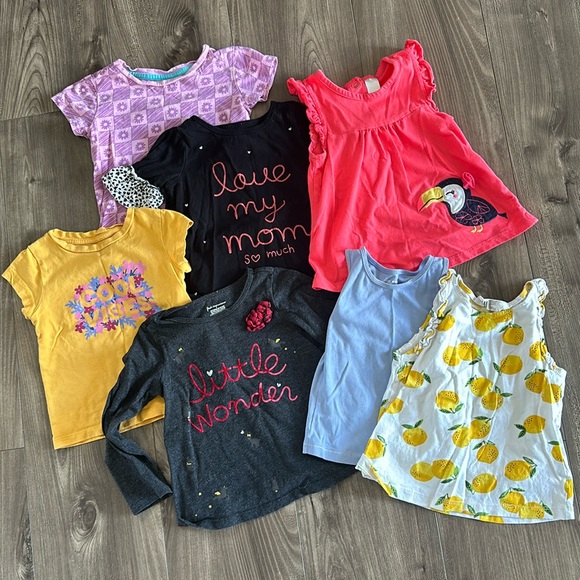 Assorted 7 Pack of Toddler Shirts Size 2T - Picture 1 of 8